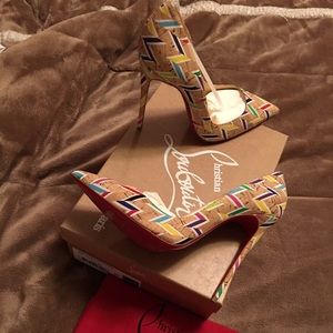 Christian Louboutin So Kate Chevron Cork Pump
